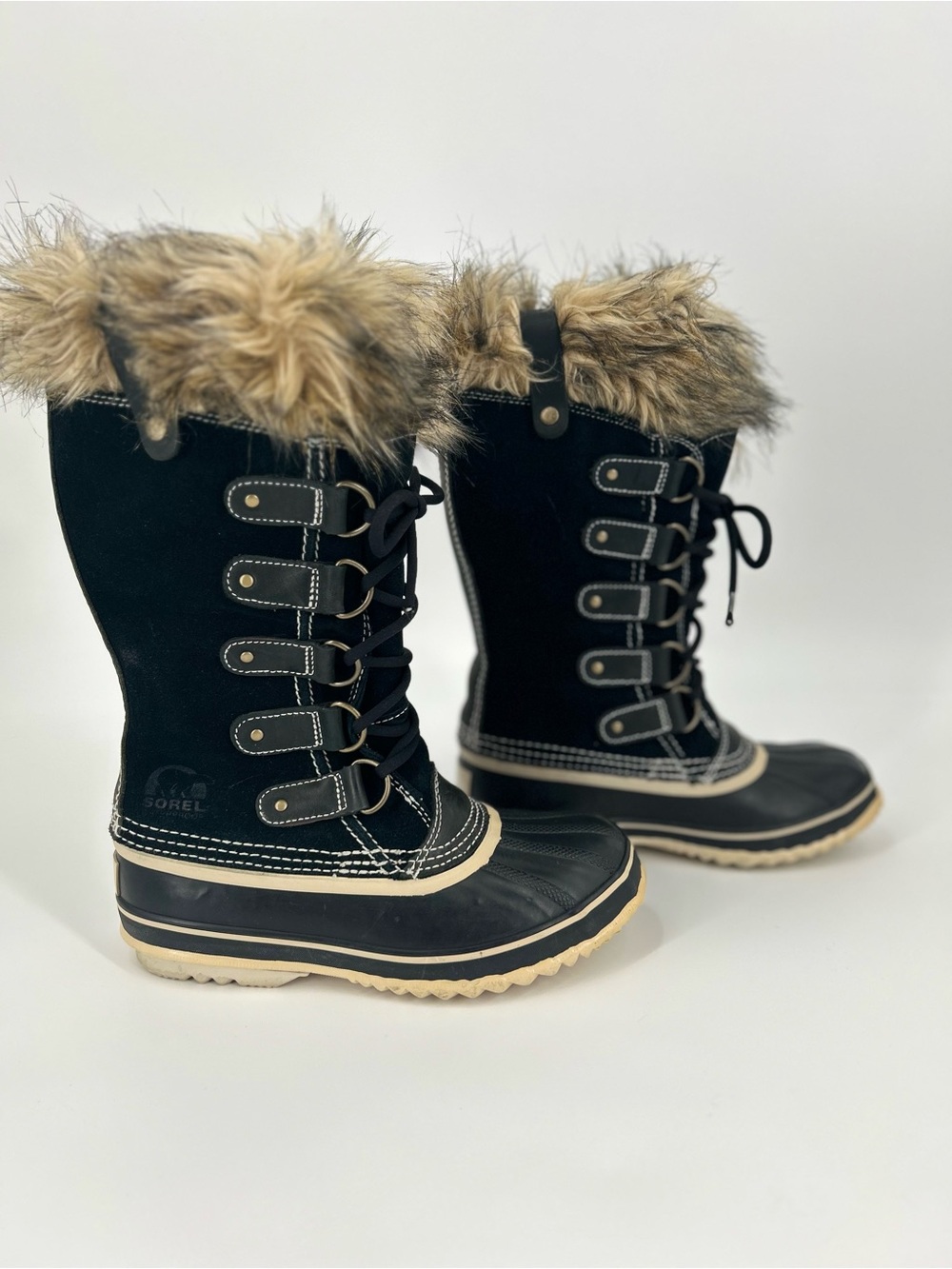 SOREL Joan of Arctic Waterproof Winter Boots Black Size 6 EUC